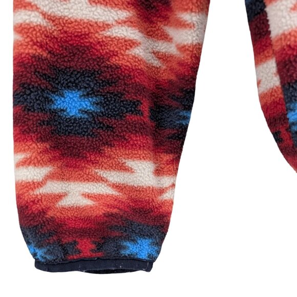 Patagonia Synchilla Snap T Fleece Jacket Womens Red Blue Wild Desert Aztec Sz M - Picture 9 of 9